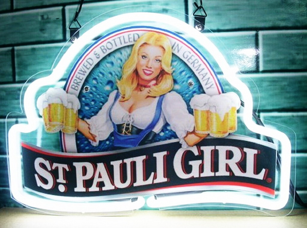 St Pauli Girl Backboad Hanging Neon Sign